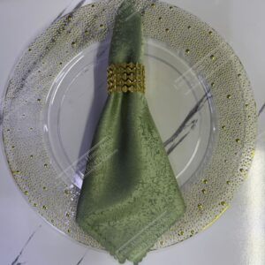 Sage Green Damask Cloth Dining Napkins 20×20 – Reusable & Washable | Table Decor Kenya