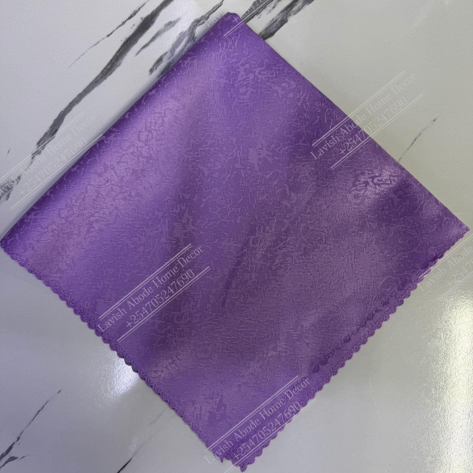 Light Purple Damask Cloth Dining Napkins 20×20 – Reusable & Washable | Table Decor Kenya - Image 2