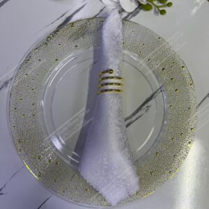 White Damask Cloth Dining Napkins 20×20 – Reusable & Washable | Table Decor Kenya