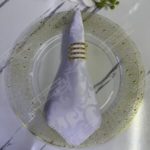 White Damask Cloth Dining Napkins 20×20 – Reusable & Washable | Table Decor Kenya Flower Design
