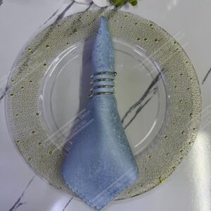 Dusty Blue Damask Cloth Dining Napkins 20×20 – Reusable & Washable | Table Decor Kenya