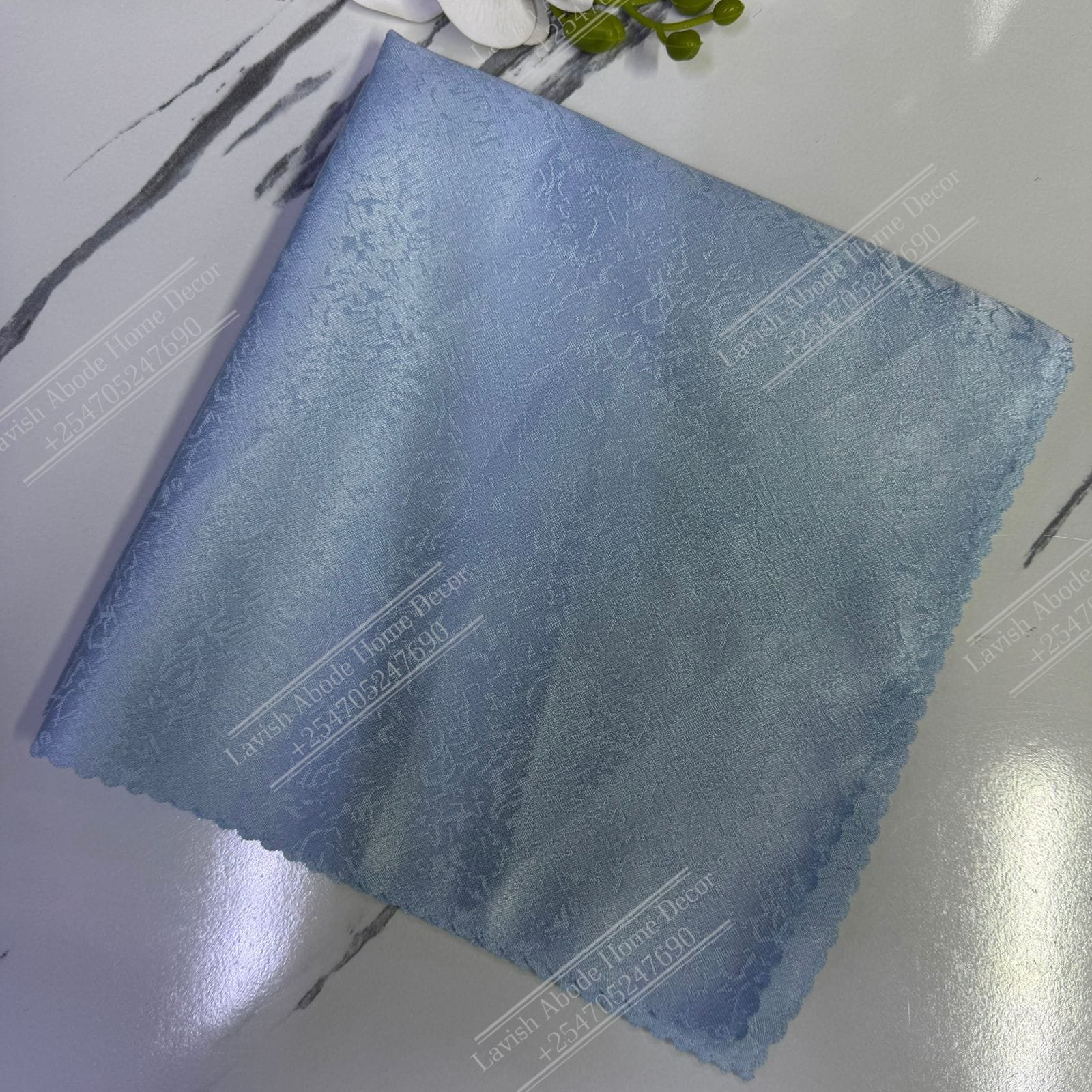Dusty Blue Damask Cloth Dining Napkins 20×20 – Reusable & Washable | Table Decor Kenya - Image 2