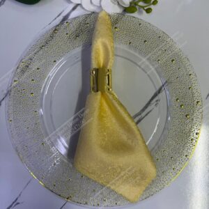 Cream Yellow Damask Cloth Dining Napkins 20×20 – Reusable & Washable | Table Decor Kenya