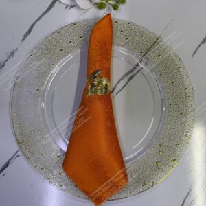Orange Damask Cloth Dining Napkins 20×20 – Reusable & Washable | Table Decor Kenya