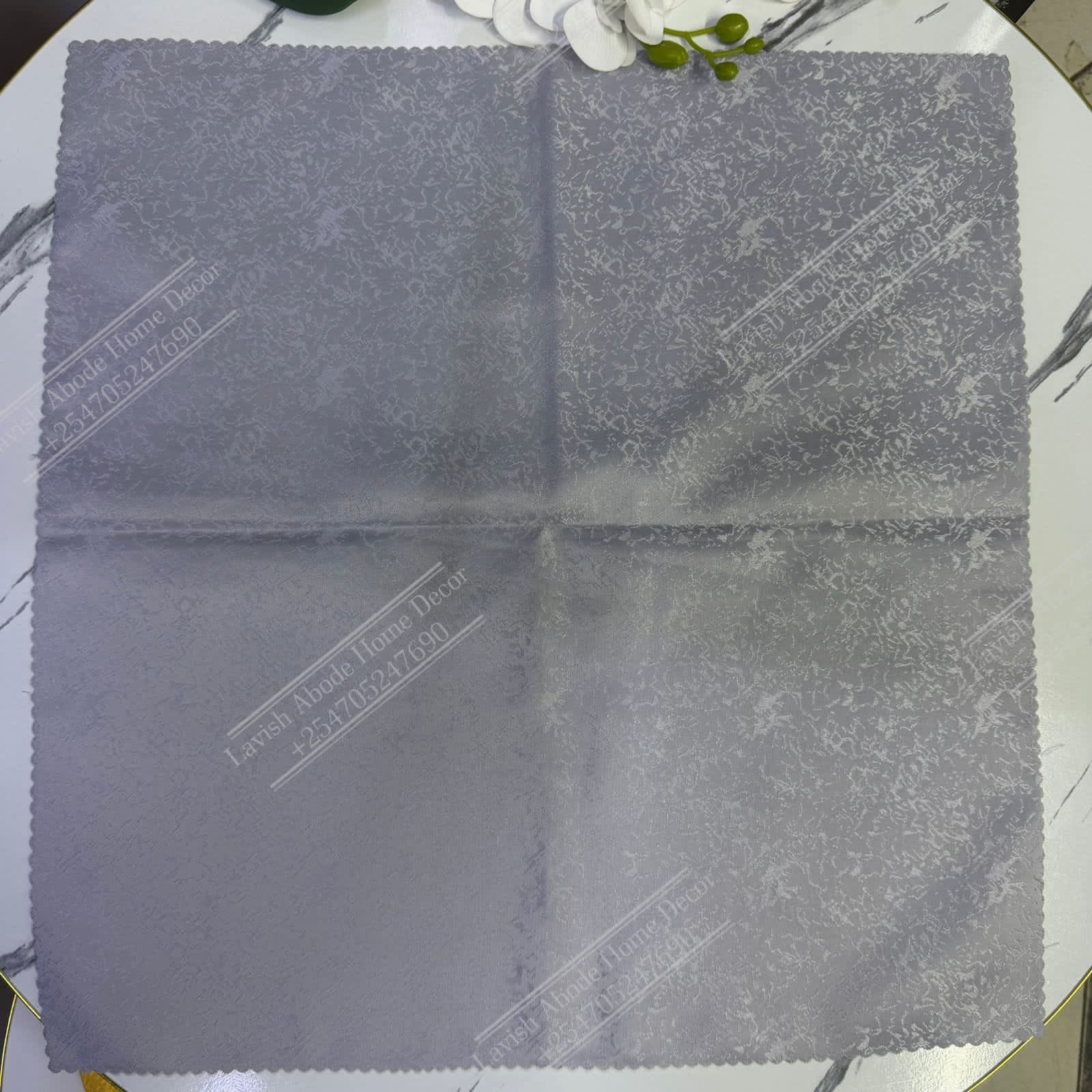 Gray Damask Cloth Dining Napkins 20×20 – Reusable & Washable | Table Decor Kenya - Image 2