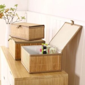 3-in-1 Wicker Storage Baskets with Covers – Nested Organizer Set | Home Storage Kenya