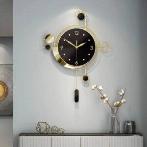 Modern Luxury Gold Wall Clock – Large Nordic Metal Design | Living Room Decor Kenya