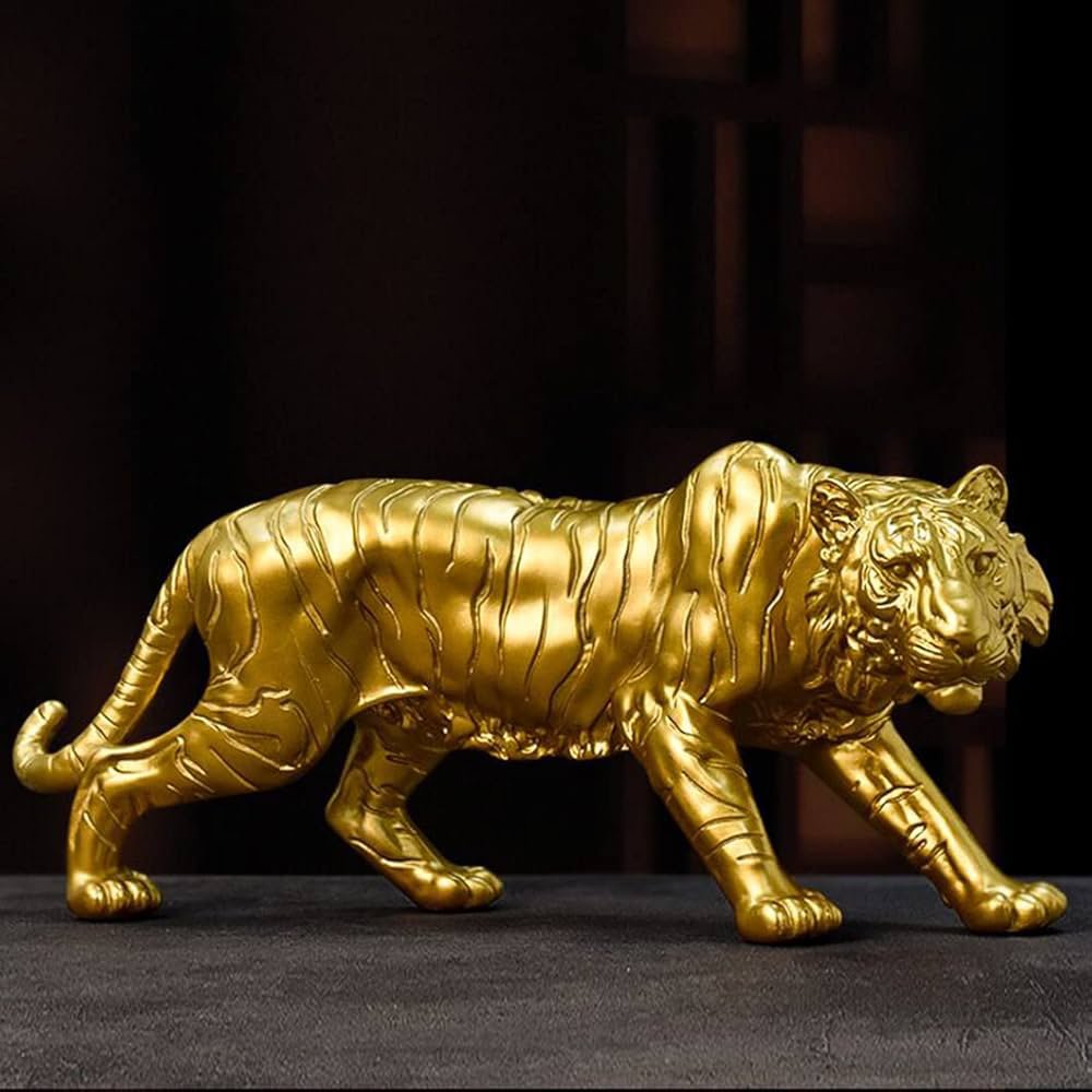 Gold Resin Tiger Statue – Luxury Statement Decor | Modern Home Decor Kenya