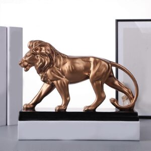 Rose Gold Resin Lion Statue – Luxury Statement Decor | Modern Home Decor Kenya