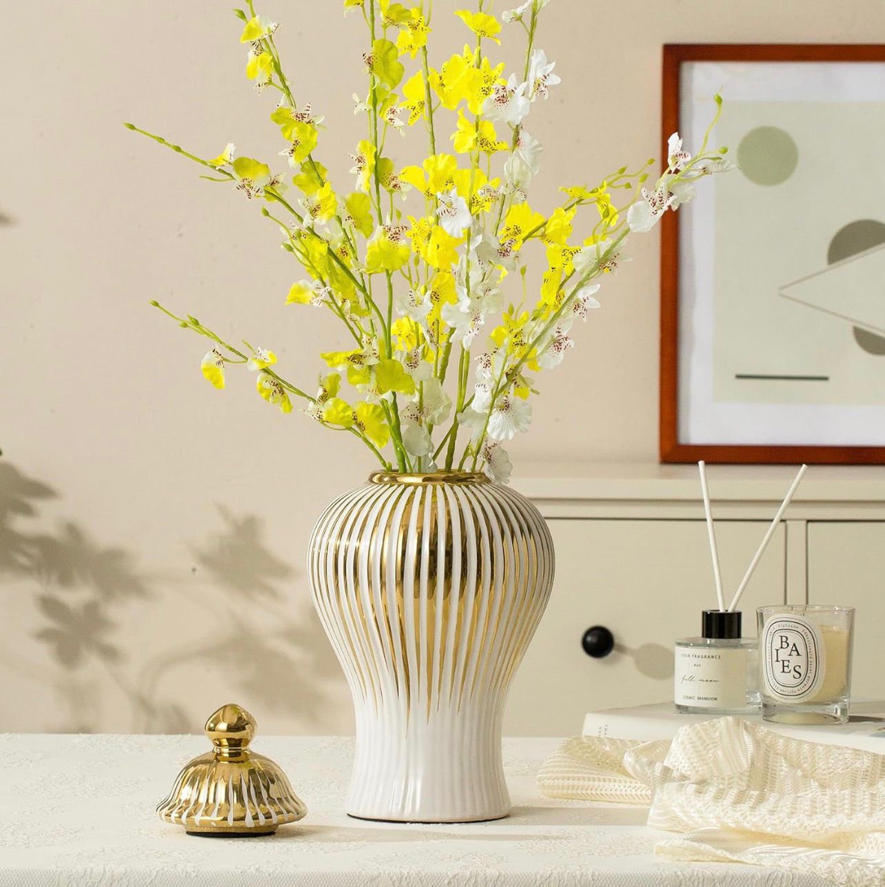 Luxury Ceramic Ginger Jar – Elegant Decorative Vase | Home Decor Kenya - Image 3