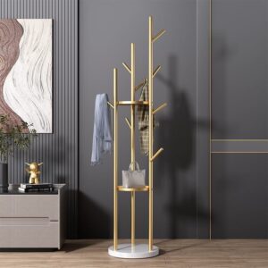 Multifunctional Gold Coat Tree Stand – Entryway Organizer | Modern Home Furniture Kenya