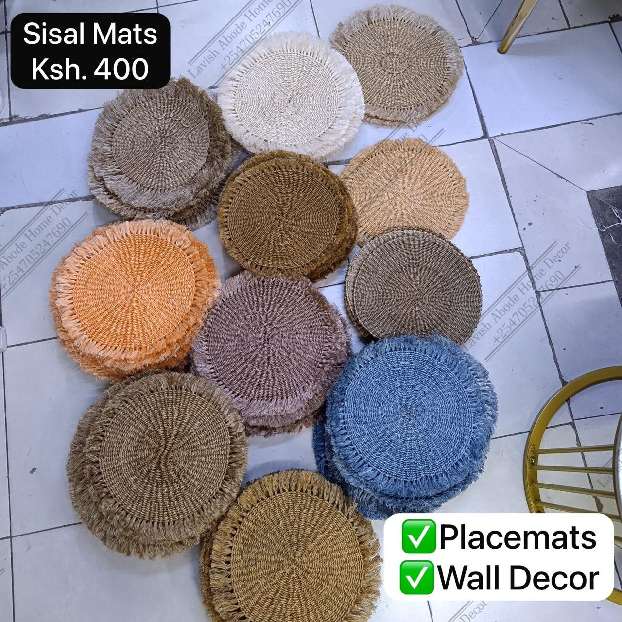 Decorative Sisal Table Mats with Fringe – Natural Woven Design | Dining Decor Kenya - Image 2