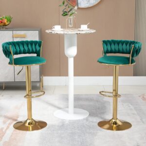 360° Swivel Emerald Green Bar Stool – Adjustable Counter Chair with Footrest | Modern Furniture Kenya