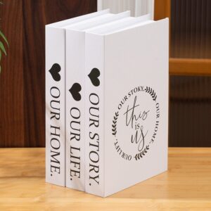 3-Piece White Decorative Books Set – Our Home, Our Life, Our Story | Modern Home Decor Kenya