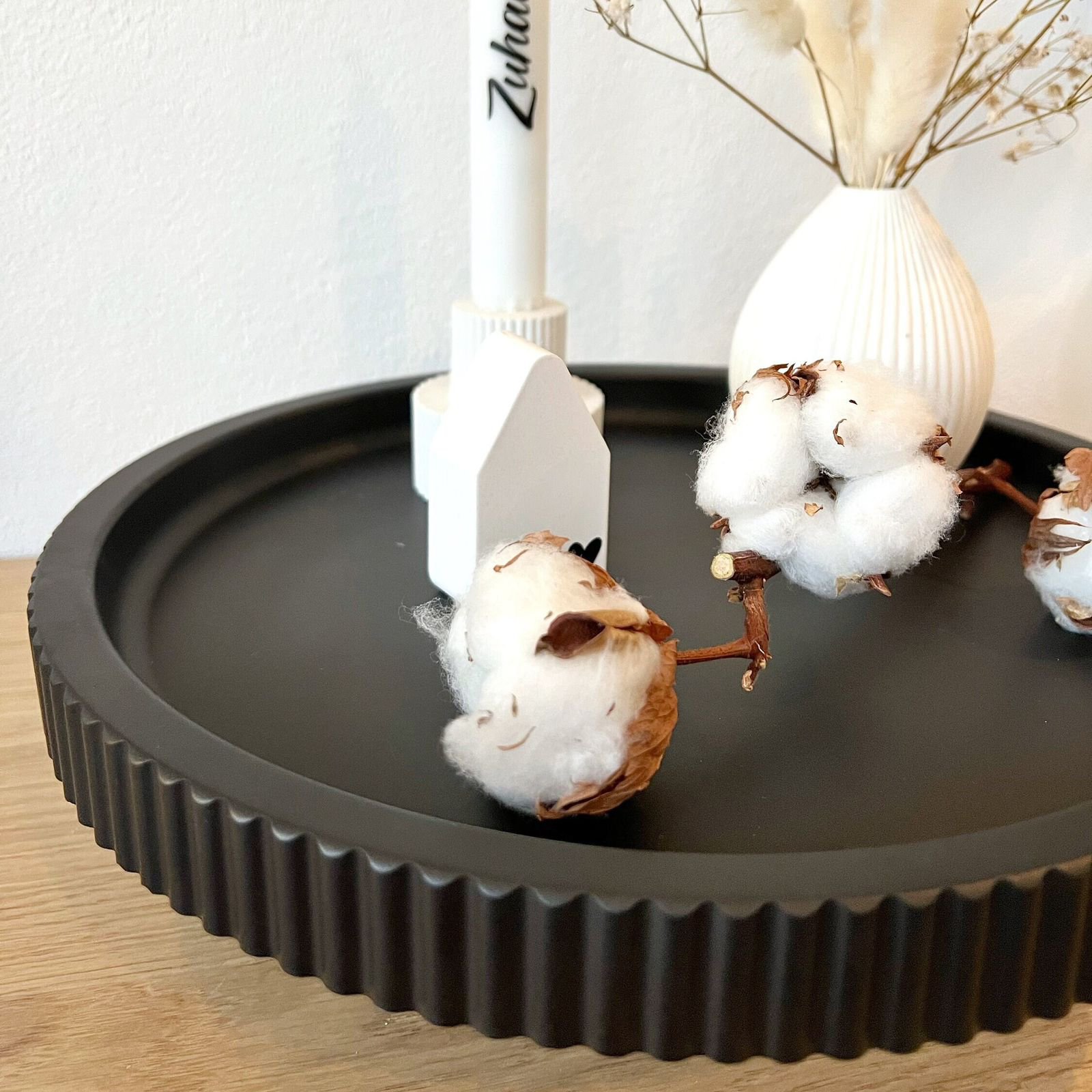 Black Round Resin Decorative Tray – Modern Coffee Table Accent | Home Decor Kenya - Image 2