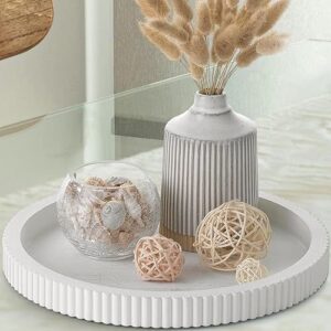 White Round Resin Centerpiece Tray – Modern Decorative Accent | Home Decor Kenya