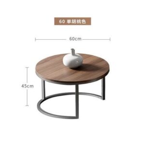 MDF Marble-Effect Coffee Table – Black Base with Coffee Brown Top | Modern Furniture Kenya
