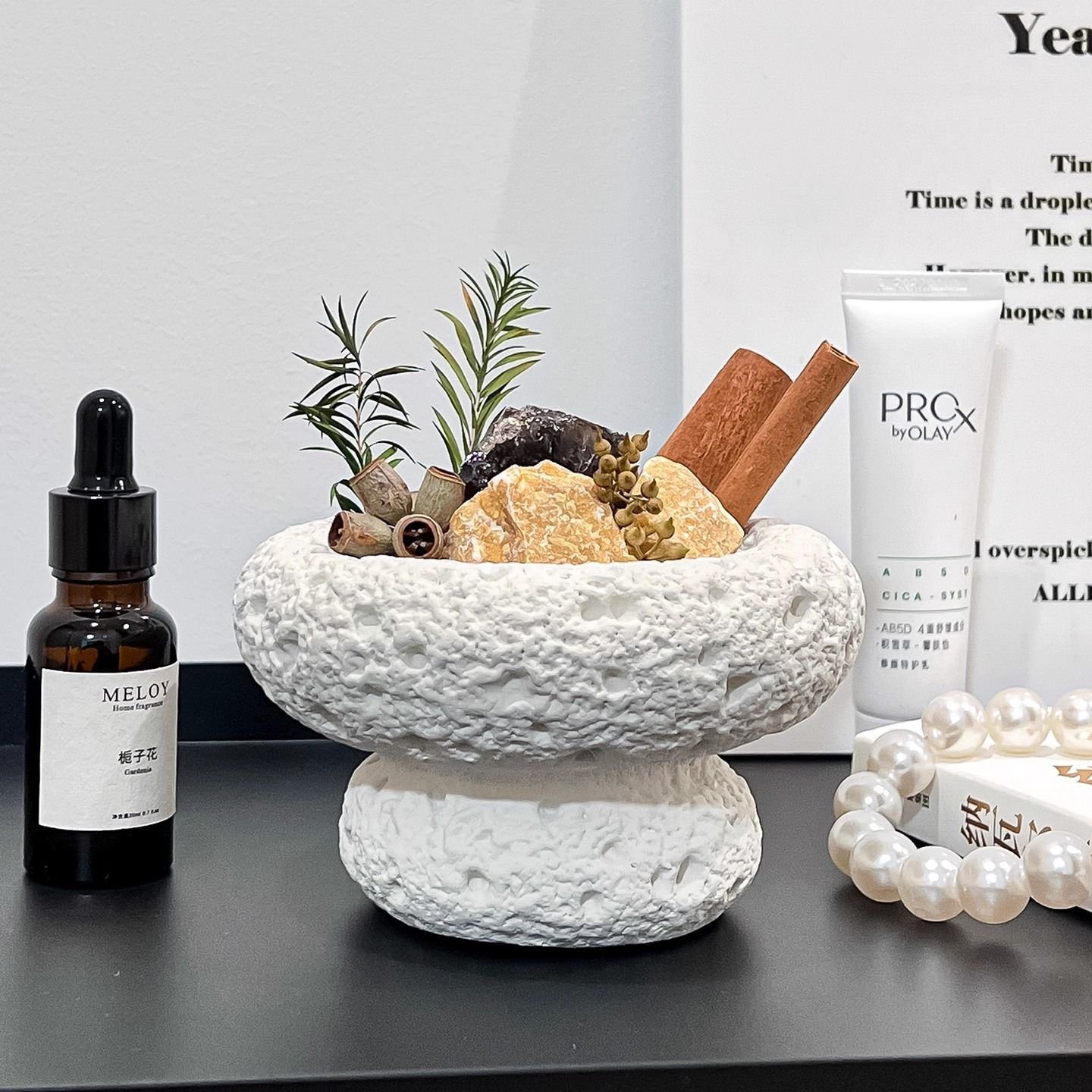 White Luxury Stone Essential Oil Diffuser Gift Set – Aromatherapy Decor Kit | Home Wellness Kenya