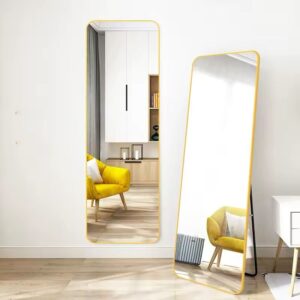 Gold Full-Length Floor Mirror 160×45cm – Unbreakable Rectangular Wall Mirror | Home Decor Kenya