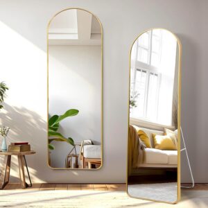 Gold Arch Full-Length Floor Mirror 160×45cm – Unbreakable Luxury Wall Mirror | Home Decor Kenya