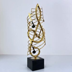 Golden Musical Note Decorative Statue – Metal Trophy Home Accent | Luxury Home Decor Kenya