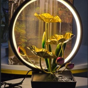 LED Tabletop Water Fountain & Lamp – 2-in-1 Decorative Ambient Light | Home Decor Kenya
