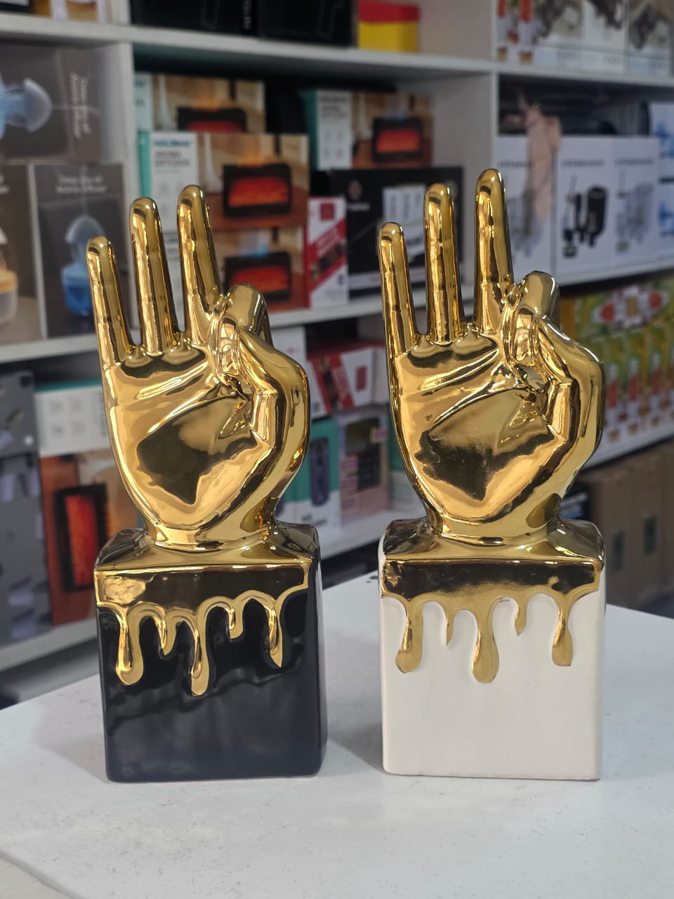 Gold & Silver Thumbs-Up Trophy Decor – Creative Resin Desktop Ornament | Home Decor Kenya - Image 2