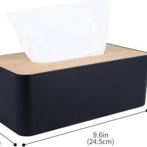 Black Serviette Holder with Bamboo Cover – Minimalist Napkin Organizer | Kitchen & Dining Kenya