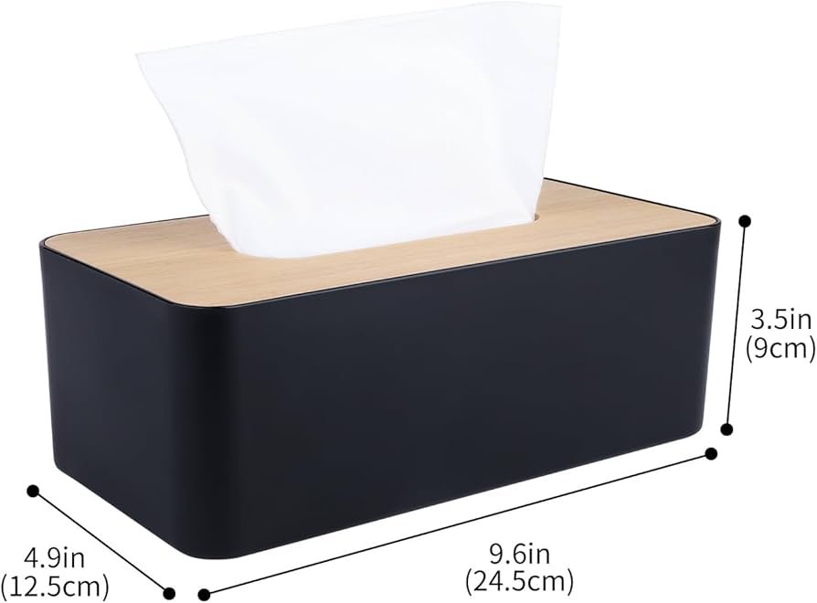 Black Serviette Holder with Bamboo Cover – Minimalist Napkin Organizer | Kitchen & Dining Kenya