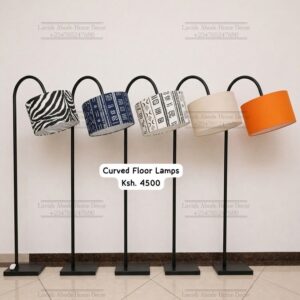 Curved Floor Lamp – Metallic Stand Minimalist Standing Lamp | Decorative Lighting Kenya