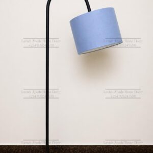 Grey Curved Floor Lamp – Metallic Stand Minimalist Standing Lamp | Decorative Lighting Kenya