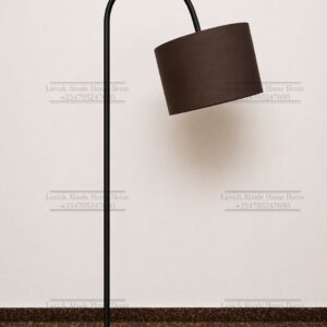Coffee Brown Curved Floor Lamp – Metallic Stand Minimalist Standing Lamp | Decorative Lighting Kenya