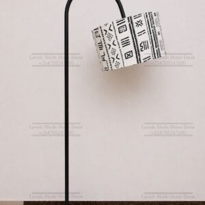 White Ankara Curved Floor Lamp – Metallic Stand Minimalist Standing Lamp | Decorative Lighting Kenya