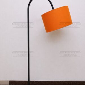 Orange Curved Floor Lamp – Metallic Stand Minimalist Standing Lamp | Decorative Lighting Kenya