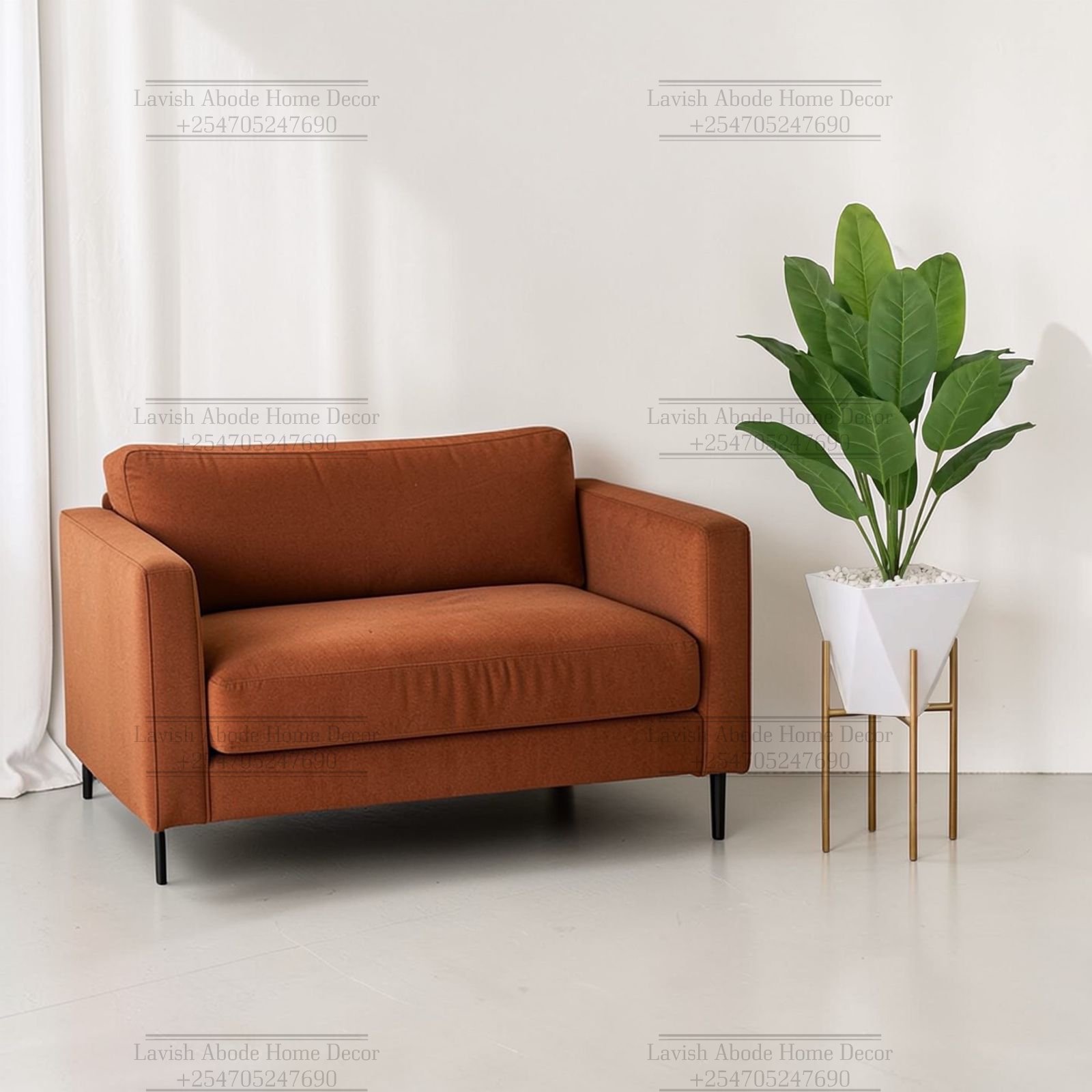 110cm Artificial Banana Plant with Hexagonal Planter & Metal Stand – Modern Indoor Decor | Home Decor Kenya - Image 2