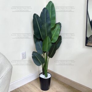 180cm Artificial Banana Plant with Black Spiral Planter – Luxury Statement Indoor Decor | Home Decor Kenya