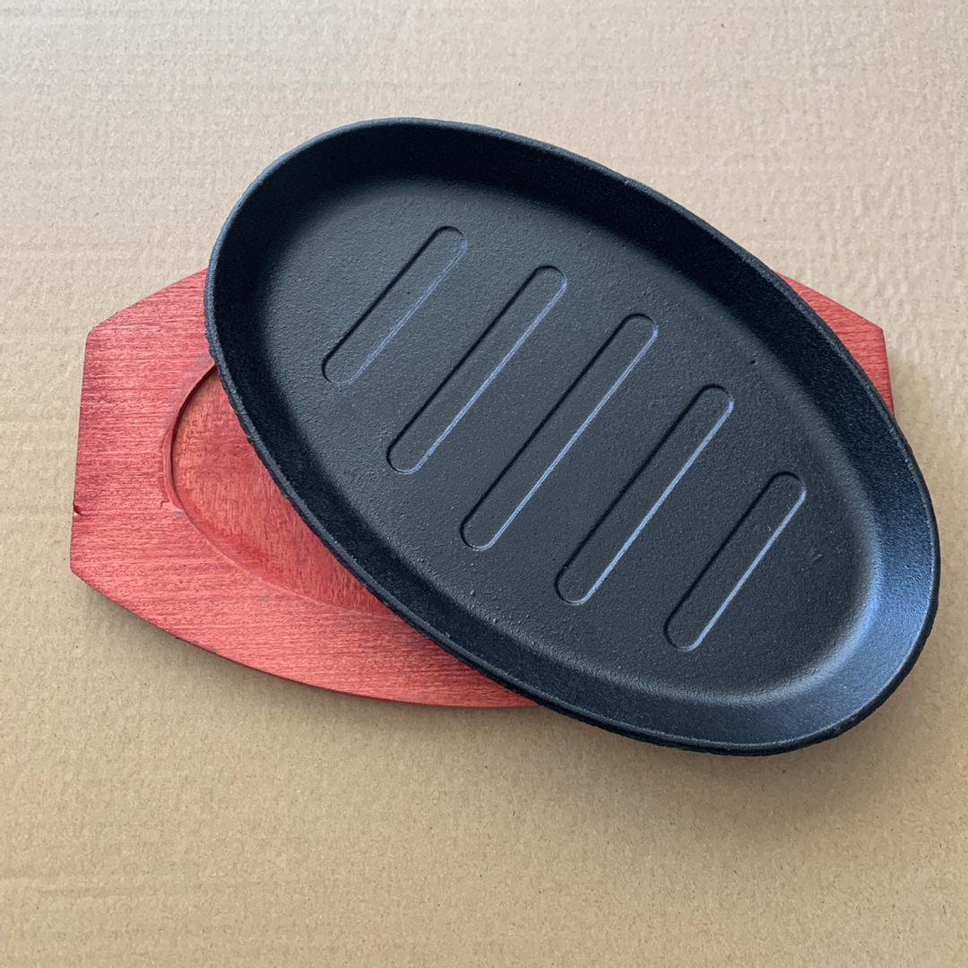 Cast Iron Sizzling Plate – 25×16cm Serving & Cooking Tray | Kitchen Essentials Kenya