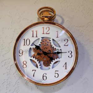 Decorative Wall Clock with Moving Gears Rose Gold– Luxury Modern Statement Clock | Home Decor Kenya