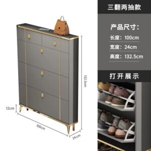 Bucket Flip Shoe Cabinet – Slim Modern Shoe Storage with Double Layers | Home Organization Kenya