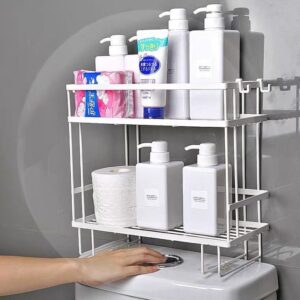 2-Layer Over-The-Toilet Storage Shelf – White Metallic Bathroom Organizer | Space Saving Solutions Kenya