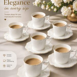 12-Piece Tea Set – 6 Cups & 6 Saucers | Elegant Tea & Coffee Set Kenya