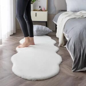 Ultra Soft Rabbit Fur Carpet (60×180cm) – Plush Irregular Bedside Rug | Home Decor Kenya
