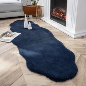 Ultra Soft Rabbit Fur Carpet (60×180cm) – Plush Irregular Bedside Rug | Home Decor Kenya