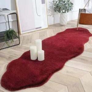 Ultra Soft Rabbit Fur Carpet (60×180cm) – Plush Irregular Bedside Rug | Home Decor Kenya