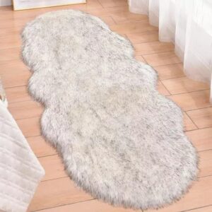 Faux Fur Carpet (60×180cm) – Soft Irregular Bedside Rug | Modern Home Decor Kenya