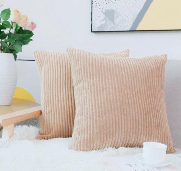 Corduroy Velvet Throw Pillow Cases – Soft Decorative Cushion Covers | Home Decor Kenya