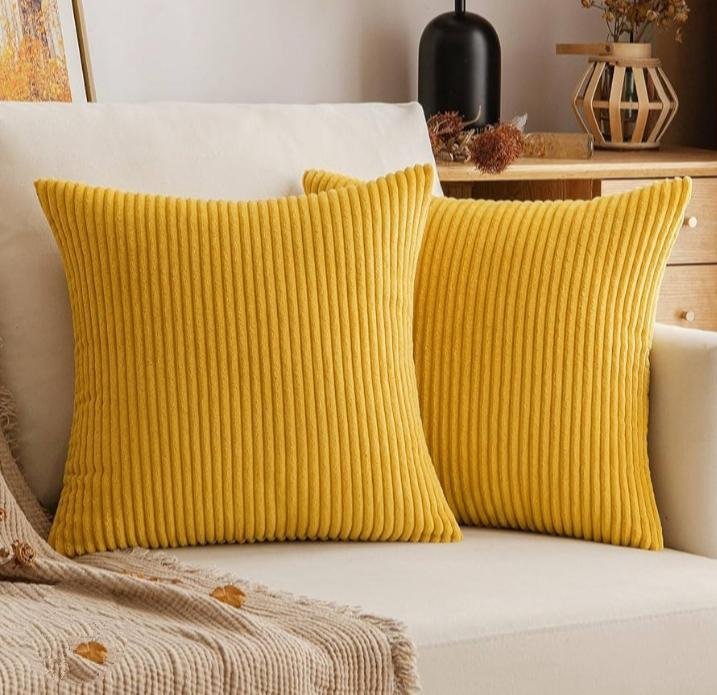 Corduroy Velvet Throw Pillow Cases – Soft Decorative Cushion Covers | Home Decor Kenya