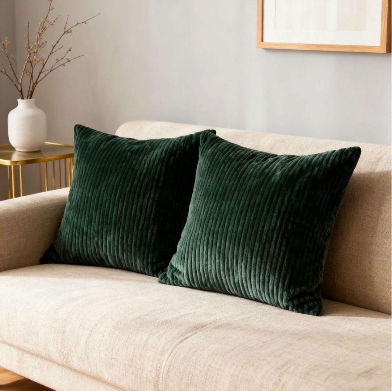 Corduroy Velvet Throw Pillow Cases – Soft Decorative Cushion Covers | Home Decor Kenya