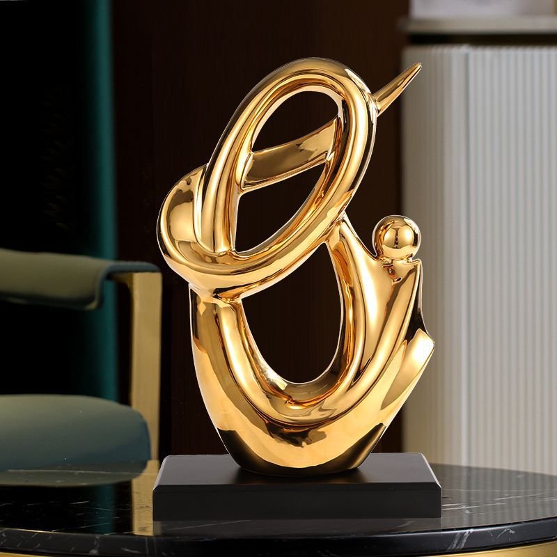 Gold Decorative Sculpture – Modern Luxury Tabletop Accent | Home Decor Kenya