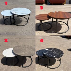 Oak Brown Nesting Table – Modern Space-Saving Side Table Set | Home Furniture Kenya